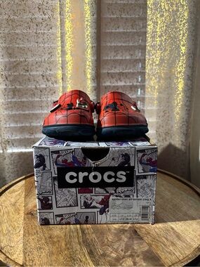 CROCS Kids' Spider-Man Red and Black Clogs